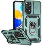 For Xiaomi Redmi Note 11 Global Sliding Camshield Holder Phone Case(Dark Green)