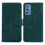 For Samsung Galaxy M52 5G Skin Feel Pure Color Flip Leather Phone Case(Green)