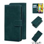 For Samsung Galaxy M31 Skin Feel Pure Color Flip Leather Phone Case(Green)