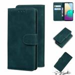 For Samsung Galaxy A02 / M02 Skin Feel Pure Color Flip Leather Phone Case(Green)