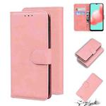 For Samsung Galaxy A32 5G Skin Feel Pure Color Flip Leather Phone Case(Pink)