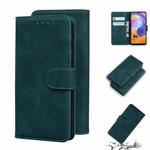 For Samsung Galaxy A31 Skin Feel Pure Color Flip Leather Phone Case(Green)