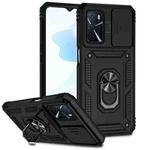 For OPPO A16 Sliding Camshield Holder Phone Case(Black)