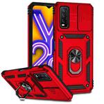 For vivo Y20 Sliding Camshield Holder Phone Case(Red)