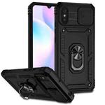 For Xiaomi Redmi 9A Sliding Camshield Holder Phone Case(Black)