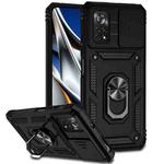 For Xiaomi Poco X4 Pro 5G Sliding Camshield Holder Phone Case(Black)