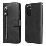 For Xiaomi Redmi Note 11 4G(Global)/Redmi Note 11s 4G(Global) Fashion Calf Texture Zipper Horizontal Flip Leather Case(Black)