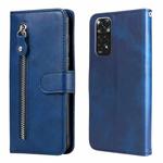 For Xiaomi Redmi Note 11 4G(Global)/Redmi Note 11s 4G(Global) Fashion Calf Texture Zipper Horizontal Flip Leather Case(Blue)