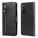 For Xiaomi Redmi Note 11 Pro 4G/Redmi Note 11 Pro 5G(Global)/Redmi Note 11E Pro Fashion Calf Texture Zipper Horizontal Flip Leather Case(Black)