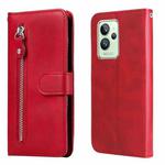 For OPPO Realme GT2 Pro Fashion Calf Texture Zipper Horizontal Flip Leather Case(Red)