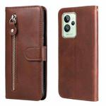 For OPPO Realme GT2 Pro Fashion Calf Texture Zipper Horizontal Flip Leather Case(Brown)