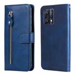 For OPPO Realme 9 Pro/Realme V25 Fashion Calf Texture Zipper Horizontal Flip Leather Case(Blue)