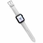 Glossy Leather Watch Band For Apple Watch Ultra 49mm / Series 8&7 45mm / SE 2&6&SE&5&4 44mm / 3&2&1 42mm(White)