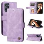 For OPPO Realme 9i / A36 4G / A76 4G(Global) Skin Feel Life Tree Metal Button Horizontal Flip Leather Case(Purple)