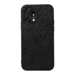 For OPPO Find X5 Accurate Hole Crazy Horse Texture PU Phone Case(Black)