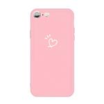 For iPhone 6s / 6 Three Dots Love-heart Pattern Colorful Frosted TPU Phone Protective Case(Pink)