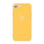 For iPhone 6s / 6 Three Dots Love-heart Pattern Colorful Frosted TPU Phone Protective Case(Yellow)
