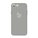 For iPhone 6s / 6 Three Dots Love-heart Pattern Colorful Frosted TPU Phone Protective Case(Gray)