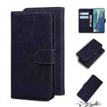 For Samsung Galaxy Note20 Skin Feel Pure Color Flip Leather Phone Case(Black)