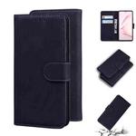 For Samsung Galaxy Note 10 Lite / A81 Skin Feel Pure Color Flip Leather Phone Case(Black)