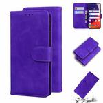 For Samsung Galaxy Quantum 2 / A82 5G Skin Feel Pure Color Flip Leather Phone Case(Purple)