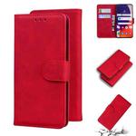 For Samsung Galaxy Quantum 2 / A82 5G Skin Feel Pure Color Flip Leather Phone Case(Red)