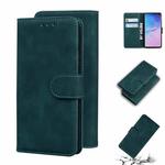 For Samsung Galaxy S10 Skin Feel Pure Color Flip Leather Phone Case(Green)