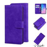 For Samsung Galaxy S10 Lite / A91 Skin Feel Pure Color Flip Leather Phone Case(Purple)