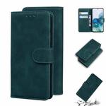 For Samsung Galaxy S20 Skin Feel Pure Color Flip Leather Phone Case(Green)