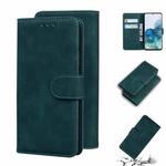 For Samsung Galaxy S20+ Skin Feel Pure Color Flip Leather Phone Case(Green)