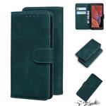 For Samsung Galaxy Xcover 5 Skin Feel Pure Color Flip Leather Phone Case(Green)