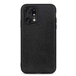 For OPPO Find X5 Accurate Hole Litchi Texture Genuine Leather Phone Case(Black)