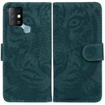 For Infinix Hot 10 X682 Tiger Embossing Pattern Horizontal Flip Leather Phone Case(Green)