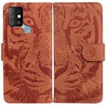 For Infinix Hot 10 X682 Tiger Embossing Pattern Horizontal Flip Leather Phone Case(Brown)