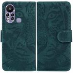 For Infinix Hot 11s X6812 Tiger Embossing Pattern Horizontal Flip Leather Phone Case(Green)