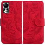 For Infinix Hot 11S NFC X6812B Tiger Embossing Pattern Horizontal Flip Leather Phone Case(Red)