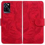 For Infinix Note 10 Pro X695 Tiger Embossing Pattern Horizontal Flip Leather Phone Case(Red)