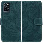 For Infinix Note 10 Pro X695 Tiger Embossing Pattern Horizontal Flip Leather Phone Case(Green)