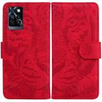 For Infinix Note 11 Tiger Embossing Pattern Horizontal Flip Leather Phone Case(Red)
