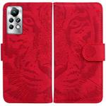 For Infinix Note 11 Pro / Note 11s Tiger Embossing Pattern Horizontal Flip Leather Phone Case(Red)