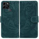 For Infinix Smart 6 Tiger Embossing Pattern Horizontal Flip Leather Phone Case(Green)