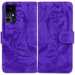 For Infinix Zero X / X Pro Tiger Embossing Pattern Horizontal Flip Leather Phone Case(Purple)