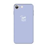 For iPhone SE 2022 / SE 2020 / 8 / 7 Small Fish Pattern Colorful Frosted TPU Phone Protective Case(Light Purple)