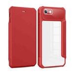For iPhone SE 2022 / SE 2020 / 8 / 7 Magnetic Flip Leather Phone Case(Red)