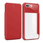 Magnetic Flip Leather Phone Case For iPhone 8 Plus / 7 Plus(Red)