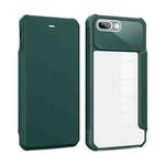 Magnetic Flip Leather Phone Case For iPhone 8 Plus / 7 Plus(Dark Green)