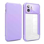 For iPhone 11 Magnetic Flip Leather Phone Case (Purple)
