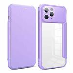 For iPhone 11 Pro Max Magnetic Flip Leather Phone Case (Purple)