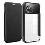 For iPhone 11 Pro Max Magnetic Flip Leather Phone Case (Black)