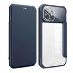 For iPhone 12 Magnetic Flip Leather Phone Case(Blue)